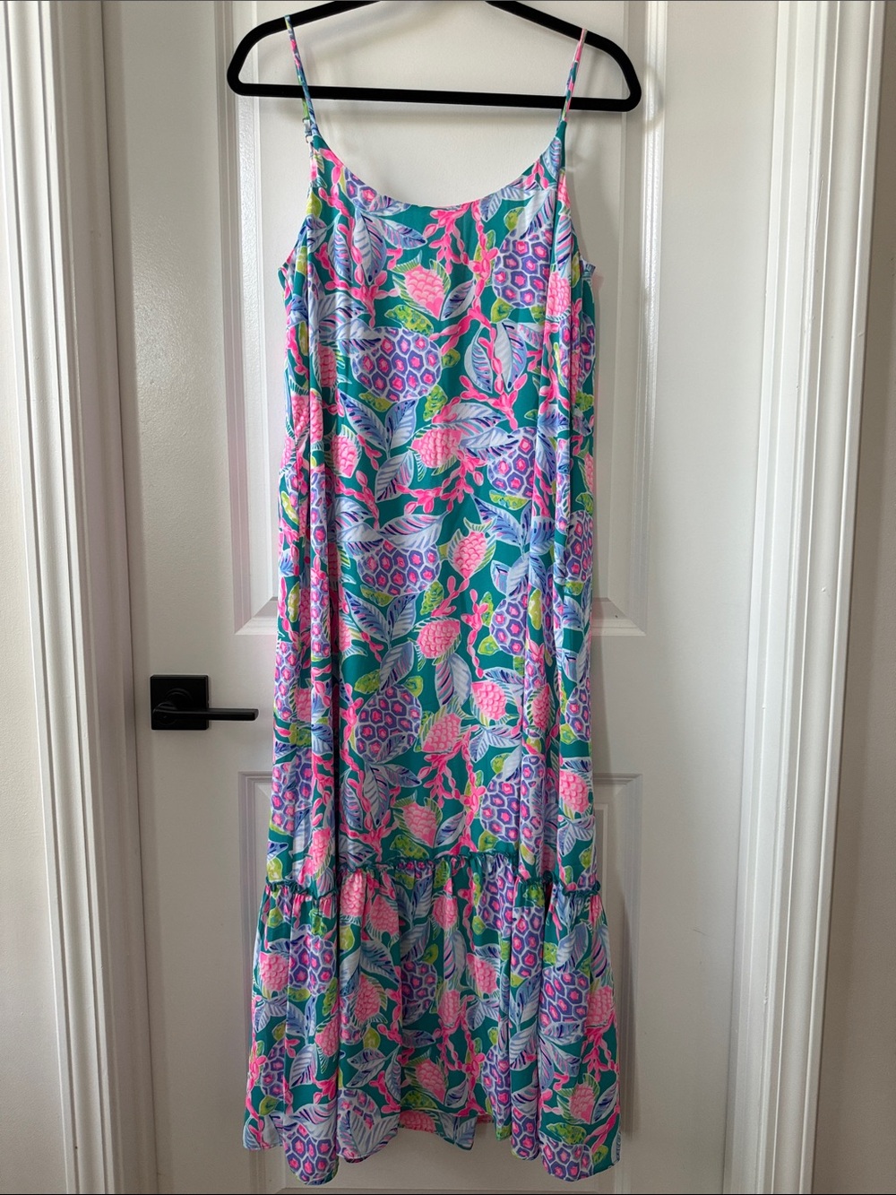 Lilly Pulitzer Winni Midi Dress *Maldives Green Turtle Wave Print
